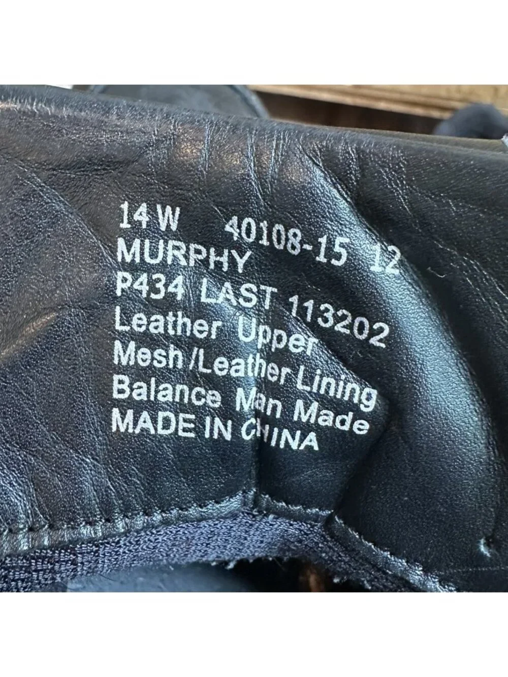 Drew Murphy Men's 14W Black Leather Orthopedic Comfort Walking Shoes Boots